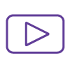 Video icon in purple